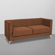 Ember 3 Seater Sofa Set for Living Room (Brown Colour) Premium Fabric Sofa