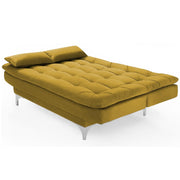 Danny 3 Seater Sofa Cum Bed for Living Room Premium Fabric Sofa for Living Room (Black Colour Premium Fabric)