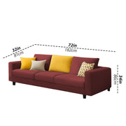 Minta 3 Seater Sofa Set for Living Room (Maroon Colour Fabric) Premium Fabric Sofa
