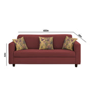 Lifestyle 3 Seater Sofa for Living Room (Black Colour Fabric)