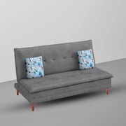 Calvin 3 Seater Sofa Cum Bed for Living Room (Black Fabric) Premium Fabric Sofa