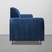 Brenti 3 Seater Sofa Set for Living Room (Cream Black Colour Fabric) Premium Fabric Sofa