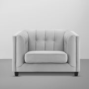 Sinclair 1 Seater Sofa Set for Living Room (Blue Colour) Premium Fabric Sofa