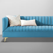 Jarvis 3 Seater Sofa Set for Living Room (Dark Grey Fabric) | Premium Fabric Sofa Set