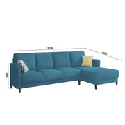 Swaloni RHS 6 Seater L Shape Sofa Set for Living Room (Turquise) Premium Fabric Sofa