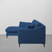 Cortina LHS 4 Seater L Shape Sofa Set for Living Room (Blue Fabric) Premium Fabric Sofa