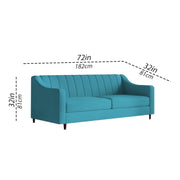 Mobius 3 Seater Sofa Set for Living Room (Turquise Colour Sofa) Premium Fabric Sofa for Living Room