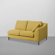 Cortina LHS 4 Seater L Shape Sofa Set for Living Room (Yellow Fabric) Premium Fabric Sofa