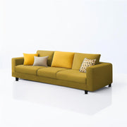 Minta 3 Seater Sofa Set for Living Room (Yellow Colour Fabric) Premium Fabric Sofa