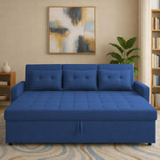 Treshta 3 Seater Pull-Out Premium Fabric Sofa Cum Bed Sofa Set for Living Room (Black Fabric Color) Premium Fabric Sofa Set for Living Room Sofa Cum Bed