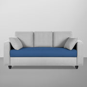 Casaliving Vitserk 3 Seater Sofa Set for Living Room (Blue Grey Colour) Premium Fabric Sofa