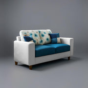 Casaliving Rolando 3 + 2 Seater Sofa Set for Living Room (Blue Grey Colour Fabric) Premium Fabric Sofa Set