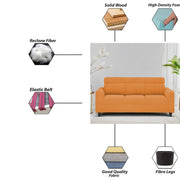 Marco 3 Seater Sofa Set for Living Room (Orange Colour) Premium Fabric Sofa