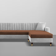 Garcia LHS 6 Seater L Shape Sofa Set for Living Room (Black Grey - Colour) Premium Fabric Sofa Set