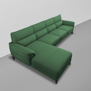 Janifer LHS 6 Seater L Shape Sofa Set for Living Room (Green Colour) Premium Fabric Sofa Set