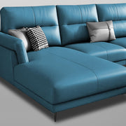 Morken LHS 6 Seater L Shape Sofa Set for Living Room (Turquise) Premium Fabric Sofa