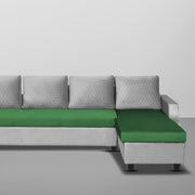 Asper RHS 6 Seater L Shape Sofa Set for Living Room (Green Grey Fabric) Premium Fabric Sofa