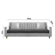 Casaliving Garcia 3+2+1 Seater Sofa Set for Living Room (Black Grey Colour) Premium Fabric Sofa