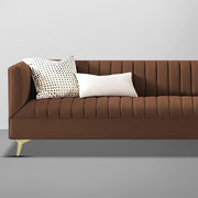 Jarvis 3 Seater Sofa Set for Living Room (Dark Grey Fabric) | Premium Fabric Sofa Set