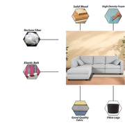 Dorian LHS 4 Seater L Shape Sofa Set for Living Room (Grey Fabric) Premium Fabric Sofa