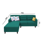 Lifestyle 4 Seater LHS L Shape Sofa Set for Living Room - (Pine Fabric) Premium Fabric Sofa Set