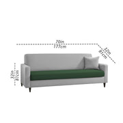 Premium Valkyrie 3 Seater Sofa Set 3 Seater Modern Sofa Set for Living Room (Green Grey Color Fabric)