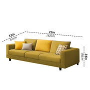 Minta 3 Seater Sofa Set for Living Room (Yellow Colour Fabric) Premium Fabric Sofa