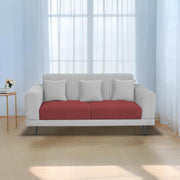 Casaliving Isabella 3 Seater Sofa Set for Living Room (Black Grey Colour Fabric) Premium Fabric Sofa