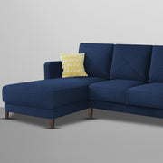 Swaloni LHS 6 Seater L Shape Sofa Set for Living Room (Blue) Premium Fabric Sofa