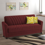 Francis 3 Seater Sofa Set for Living Room (Maroon) Fabric