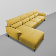 Janifer LHS 6 Seater L Shape Sofa Set for Living Room (Yellow Colour) Premium Fabric Sofa Set