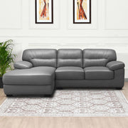 Raster RHS 4 Seater L Shape Sofa Set for Living Room (Grey) Premium Leathertte Fabric Sofa