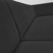 Casaliving Cassidy LHS 6 Seater L Shape Sofa Set for Living Room (Black Colour) Premium Fabric Sofa