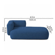 Casaliving Glacia Upholstered Indoor Chaise Lounge Chair 2 Seater Sofa Two Seater Sofa for Living Room Offices Hotels Bedroom (Black) Premium Boucle Fabric Sofa