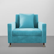 Garcia 1 Seater Sofa Set for Living Room (Black Colour) Premium Fabric Sofa