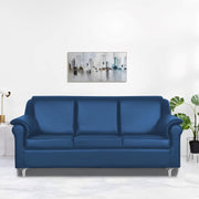 Scott 3 Seater Sofa Set for Living Room (Blue Fabric) Premium Fabric Sofa