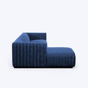 Rowan LHS 6 Seater L Shape Sofa Set for Living Room (Blue Fabric) Premium Fabric Sofa