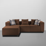 Karoline 3 Seater Sofa Set with Center Table for Living Room (Black Colour) Premium Fabric Sofa