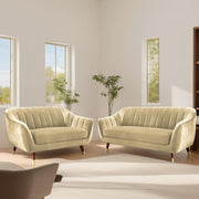 Casaliving Anyse 2 Seater Sofa Set for Living Room (Grey Colour Fabric) Premium Fabric Sofa