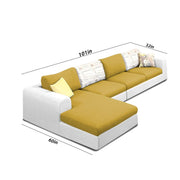 Badger LHS 6 Seater L Shape Sofa Set for Living Room (Black Fabric) Premium Fabric Sofa