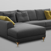 Viva LHS 6 Seater L Shape Sofa Set for Living Room (Dark Grey) Premium Fabric Sofa