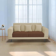 Casaliving Isabella 3 Seater Sofa Set for Living Room (Black Grey Colour Fabric) Premium Fabric Sofa