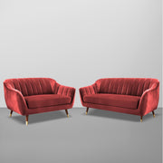 Casaliving Anyse 2 Seater Sofa Set for Living Room (Grey Colour Fabric) Premium Fabric Sofa
