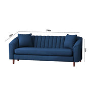 Casaliving Doraldo 3 + 2 Seater Sofa Set for Living Room (Blue Colour Fabric) Premium Fabric Sofa Set for Living Room