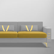 Ivary 3 Seater Sofa Set for Living Room (Black Colour) Premium Fabric Sofa