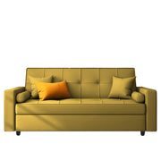 Artic 3 Seater Sofa Cum Bed for Living Room (Black) Premium Velvet Fabric Sofa