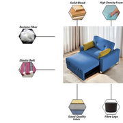 Alfred 1 Seater Sofa Cum Bed Sofa Set for Living Room (Maroon Fabric) Premium Fabric Sofa