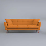 Letty 3 Seater Sofa Set for Living Room (Orange Colour) Premium Fabric Sofa