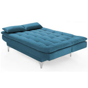 Danny 3 Seater Sofa Cum Bed for Living Room Premium Fabric Sofa for Living Room (Black Colour Premium Fabric)