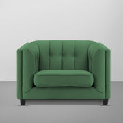 Sinclair 1 Seater Sofa Set for Living Room (Green Grey Colour) Premium Fabric Sofa